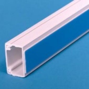 Self Adhesive White Plastic Trunking 40mm x 20mm 3MTR